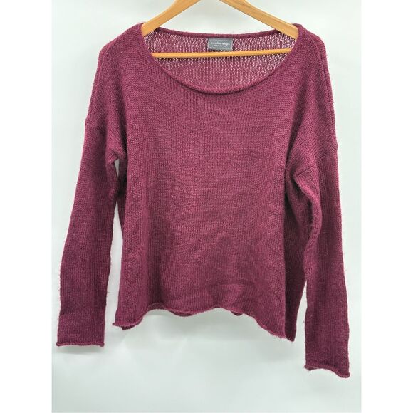 Wooden Ships Sweater Roll Neck Women XS Purple Maroon Pullover‎ Mohair Wool - Picture 1 of 9